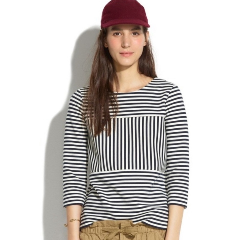 ❗️Price firm! Madewell Gallerist Ponte Stripe Top